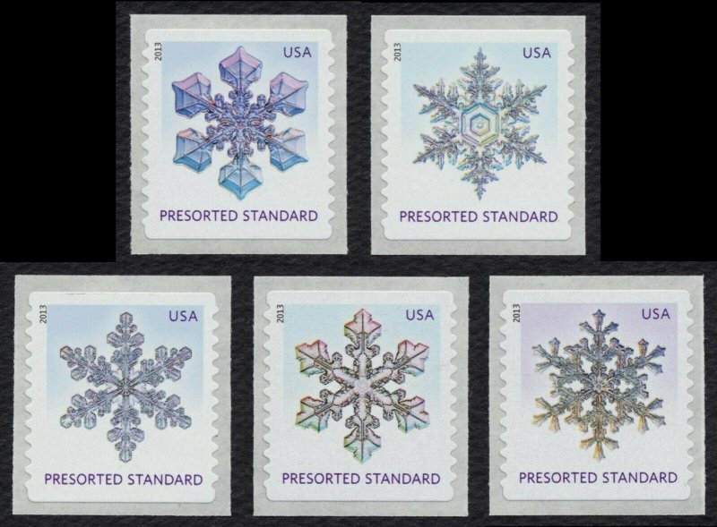 #4808-4812 Snowflakes, Singles, Mint **ANY 4=FREE SHIPPING**