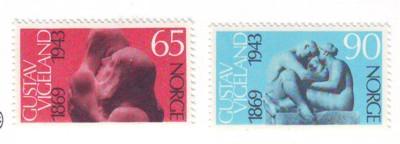 Norway Sc 545-6 1969 Vigeland stamps NH