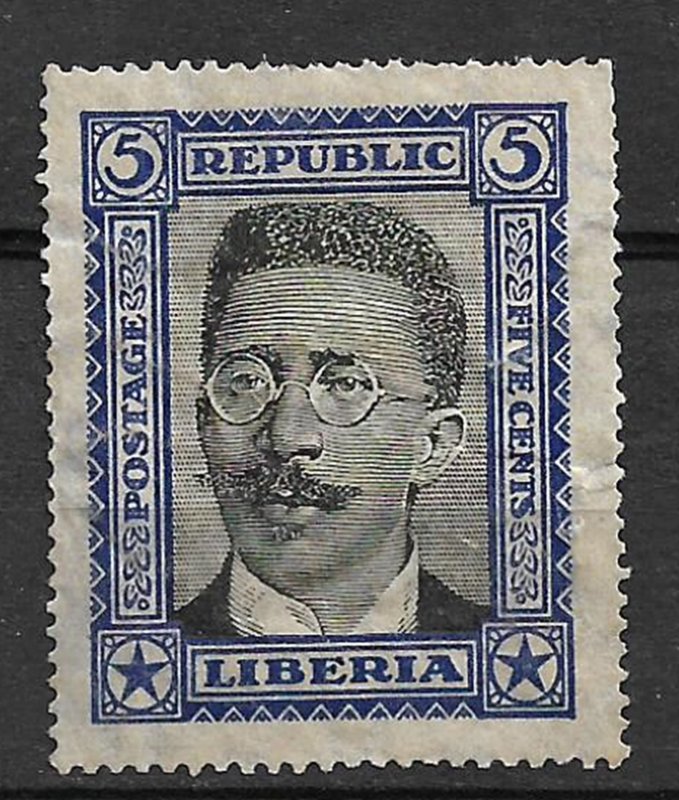 COLLECTION LOT #398 LIBERIA # 217 UNUSED NO GUM 1923 CV= $115