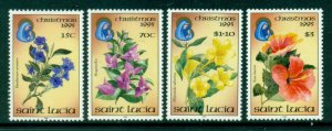 St Lucia 1995 Xmas, Flowers MUH