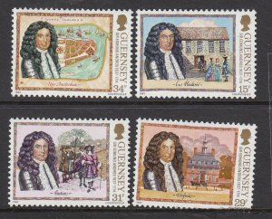 Guernsey 1987 Sir E Andros set of 4 - Unmounted mint