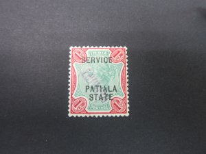 India Patiala 1903 Sc O18 blue O/Prt MH