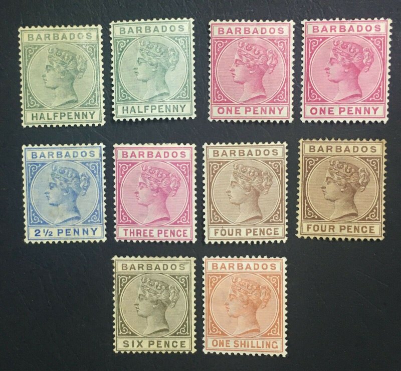 MOMEN: BARBADOS SG # 1882-6 CROWN CA MINT OG H £530 LOT #60656