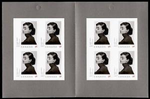 Canada 2272a Booklet BK377 MNH Audrey Hepburn, Yousuf Karsh