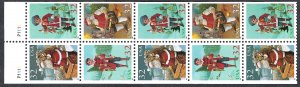 United States #3007b 32¢ Christmas Scenes I (1995). Pane of 10. MNH