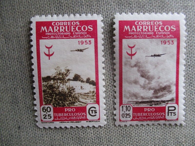 Spanish Morocco, Scott# B39, B41, MNH