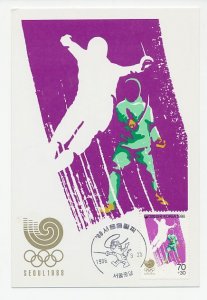 Maximum card Korea 1988 Olympic Games Seoul 1988 - Fencing