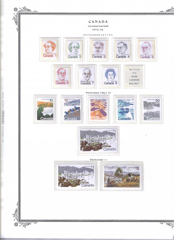 CANADA COLLECTION 1953-1999 SCOTT PAGES-CLEAR MOUNTS- MINT NH SCOTT BINDER/COVER