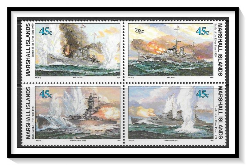 Marshall Islands #245a Anniversaries & Events Of WWII 1939 Block MNH