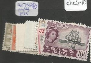 Turks & Caicos 1957 SG 237-50 MNH (6chc) 