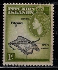 Pitcairn Islands - #21 Map - MNH