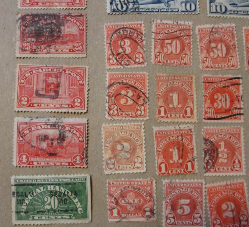 US Postage Due & Parcel Post Lot – All used