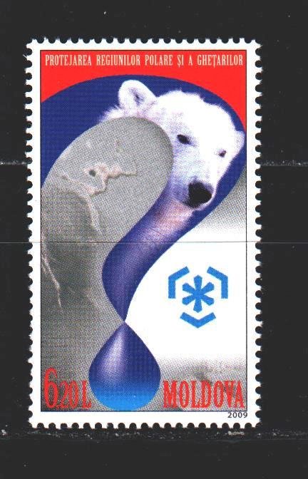 Moldova. 2009. 646. Polar bear fauna. MNH.