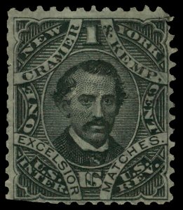 United States #RO65a Used  fine   Cat$73 Cramer & Kemp, 1¢ black, old paper