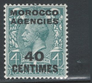 Great Britain Offices Morocco 1917 Surcharge 40c on 4p Scott # 406 MH