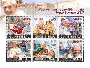 2024/02- GUINEA BISSAU- POPE BENEDICT XVI            6V    MNH **