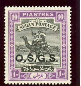 Sudan 1907 Official 10p black & mauve superb MNH. SG O4. Sc O2.