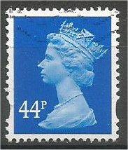 GREAT BRITAIN, Machins, 2006, used 44p bright blue, Scott MH359