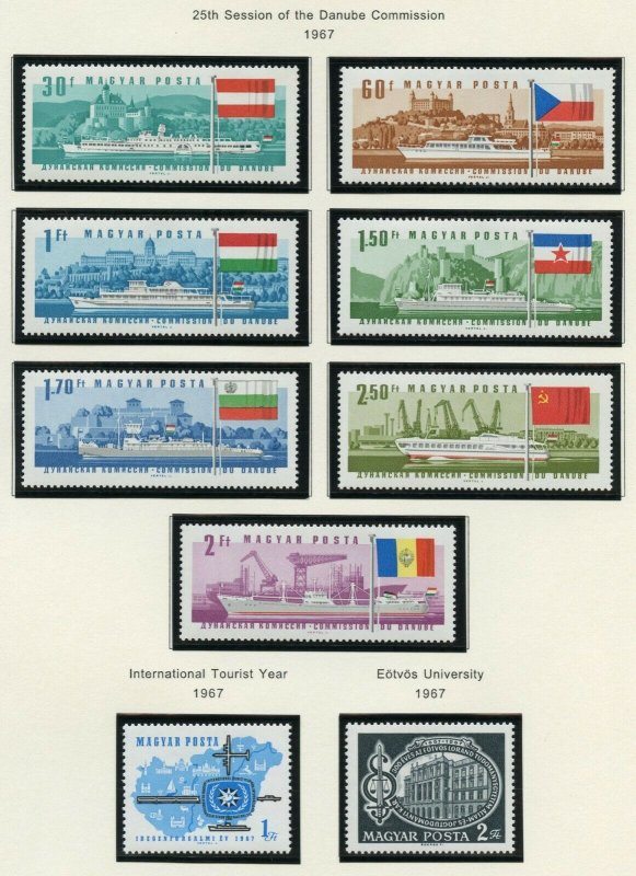 HUNGARY SELECTION OF 1967 ISSUES MINT NEVER HINGED AS SHOWN 