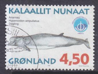 Greenland sc#332 1998 4.50k Whales used