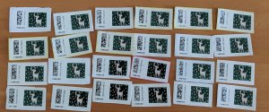 U.S. Personal Computer Vended Postage Stamps of 24 Different Chris Reindeer Mint