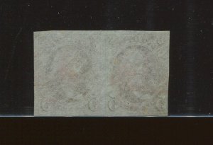 1b Franklin Used Pair of Stamps with RED Cancel PSE Cert (Bz 600)