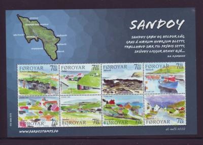 Faroe Islands Sc 477 2006 Sandoy Island stamp sheet NH