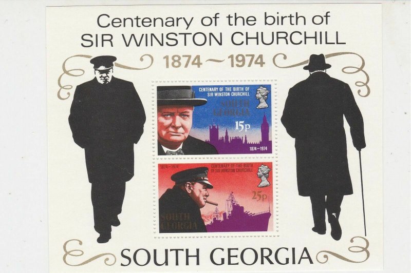 Sir Winston Churchill 1974 South Georgia MNH Mini Stamps Sheet Ref 27095 