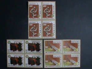 ZAIRE 1980- SC#971-3 -75TH ANNIVERSARY OF ROTARY- MNH BLOCK OF 4 VERY FINE