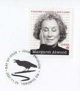 MARGARET ATWOOD = WRITER = Official FDC Canada 2021