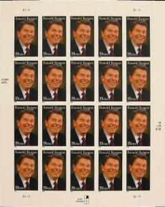 2006 39c Ronald Reagan 40th President, United States Scott 4078 Sheet of 20