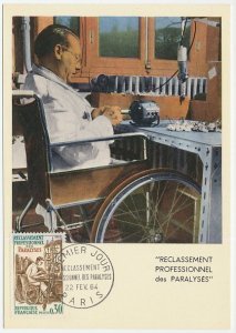Maximum card France 1964 Rehabilitation of paralyzed