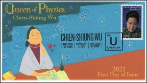 21-045, 2021, Chien-Shiung Wu, First Day Cover, Pictorial Postmark, Nuclear