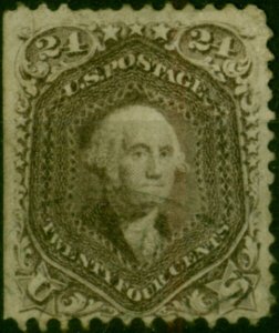 U.S.A 1862 24c Brown-Lilac SG66a Good Used (2)