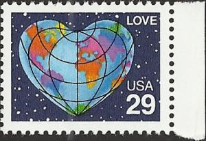 # 2535 MINT NEVER HINGED HEART SHAPED GLOBE