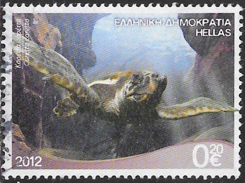 Greece 2522 Used - ‭Marine Life - ‭Loggerhead Turtle (Caretta caretta)