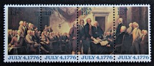 US #1691-1694,1694a MNH Declaration of Independence 13c strip (4 stamps) 1976