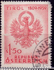 Austria, 1958, Coat of Arms Tirol, sc#645, used