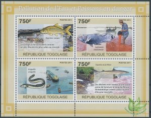 Togo 2011 MNH Environment Stamps Pollution Water Fish Fishes Conservation 4v M/S