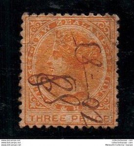 New Zealand Victoria stamp 1885 pen cancelled SG 211