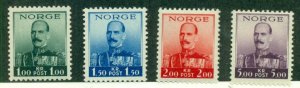 NORWAY #177-80, Mint Never Hinged, Scott $20.00