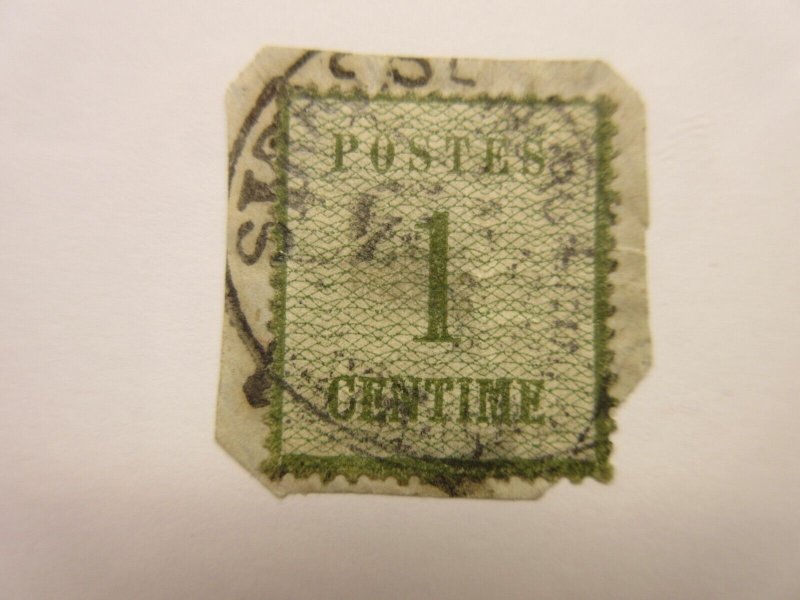 FRANCE Franco-Prussian War Scott N8 THIN USED on piece Lot11 Cat $625