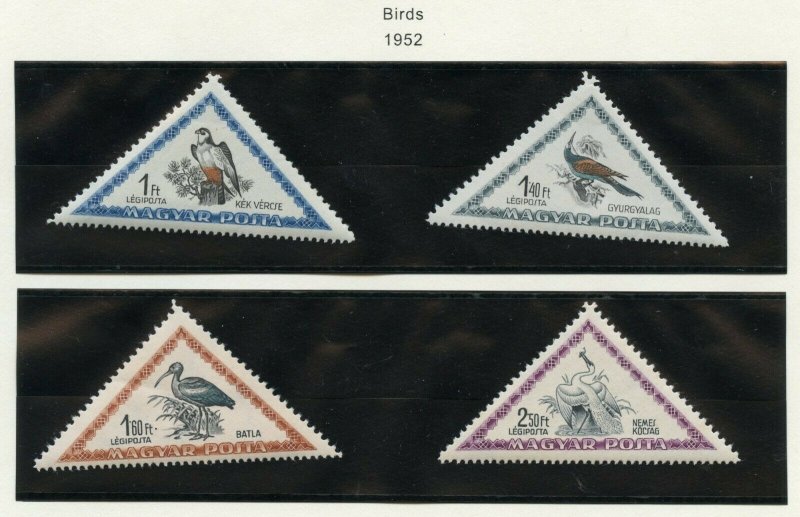 HUNGARY BIRDS SCOTT#C97/106  MINT NEVER HINGED AS SHOWN--SCOTT VALUE $12.15