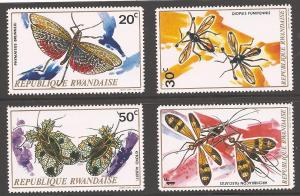 Rwanda 495-498 Mint VF LH