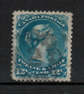 Canada #28 Extra Fine Used With Rare Fancy 2 Cancel