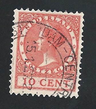 Netherlands SC# 177 - Queen Wilhelmina, red, used