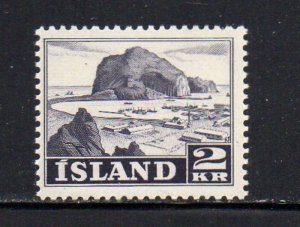 Iceland Sc 267 1950 2 kr Vestmannaeyjar Harbour stamp mint NH