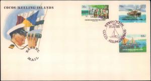 Cocos Islands, Worldwide First Day Cover, Ships