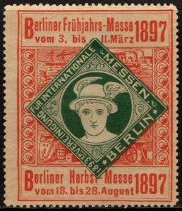 1897 Germany Poster Stamp Berlin International Spring And Autumn Fair