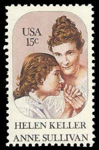 PCBstamps   US #1824 15c Helen Keller & Anne Sullivan, MNH, (5)